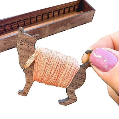 Colorful Wooden Bunny Thread Holder 16 Piece Set