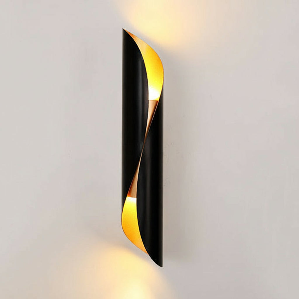 Modern Black Gold Wall Light Fixtures 50cm Industrial Style