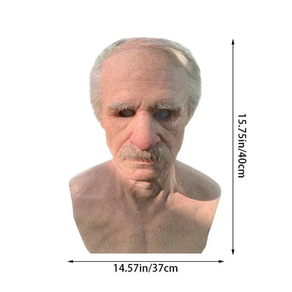 Spooky Old Man Mask - Realistic Halloween Latex Mask
