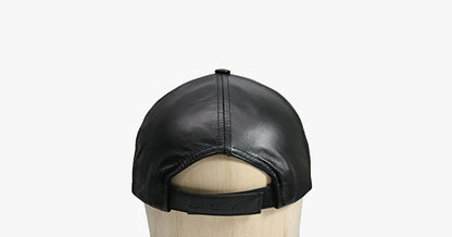 Classic Fitted Leather Baseball Hat