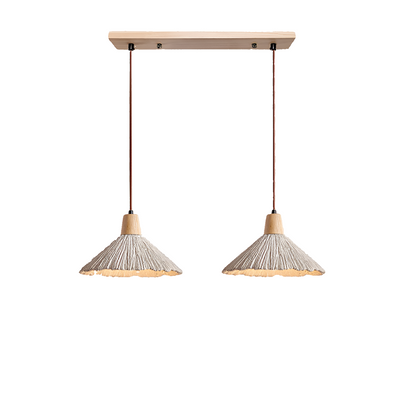 Simple Cream Hanging Pendant Light Fixture