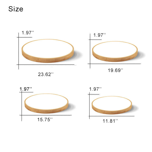 Sleek Wood LED Ceiling Light 24 Adjustable Warm White