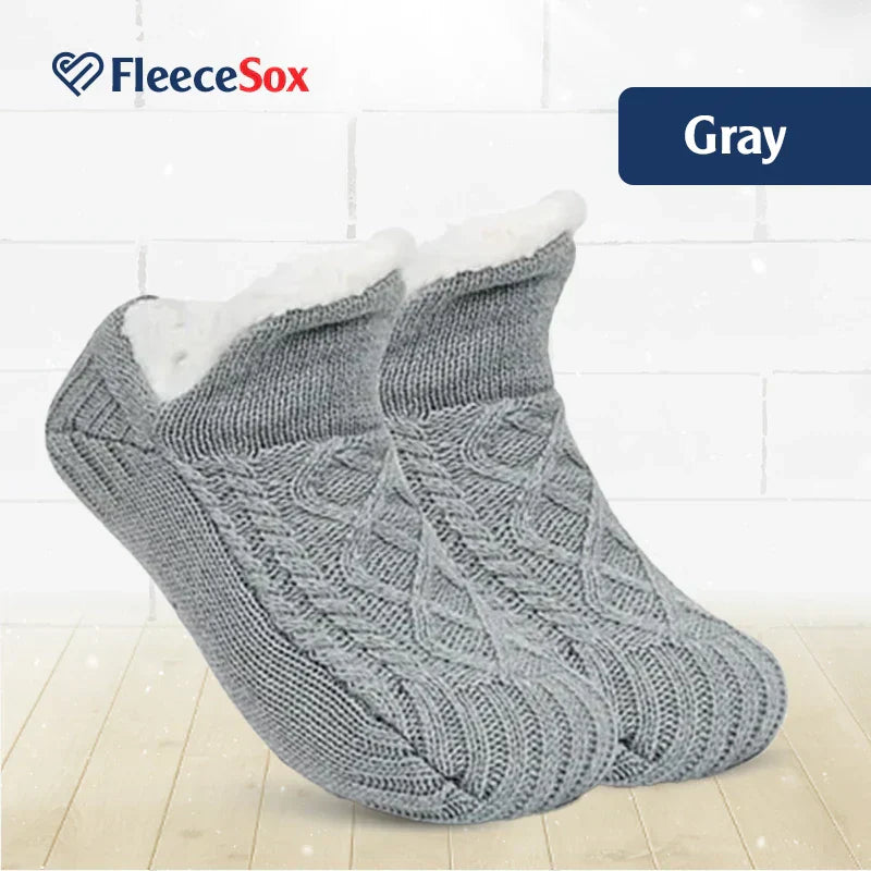 Warm Fleece Cozy Grip Socks Slippers