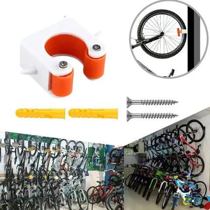 Compact 3-Piece Bike Wall Mount – Folding Bike Storage Rack