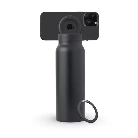 Insulated Travel Mug with Phone Stand and Lid