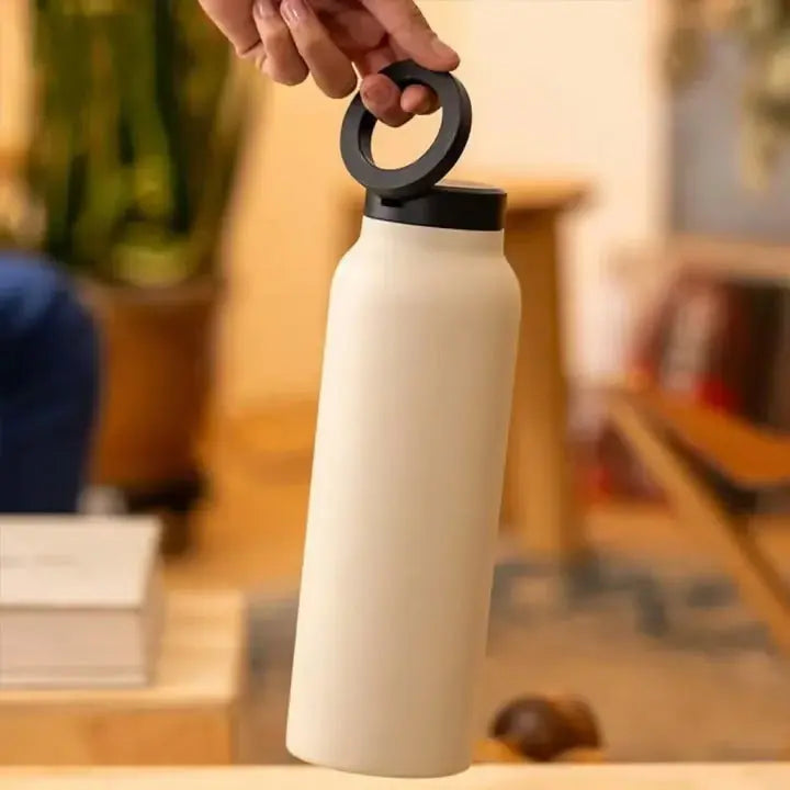 Insulated Travel Mug with Phone Stand and Lid