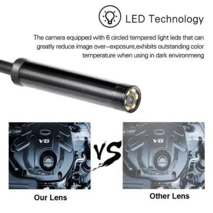 Flexible USB Inspection Camera with 6 LED Lights