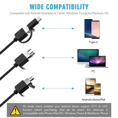 Flexible USB Inspection Camera with 6 LED Lights