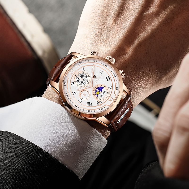 Affordable Leather Chronograph Men's Watch
