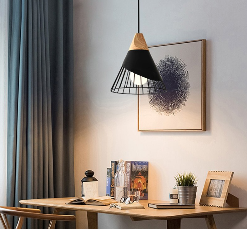 Rustic Wood Hanging Pendant Light