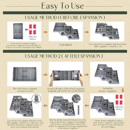 Space Saving 3 Tier Drawer Organizer System