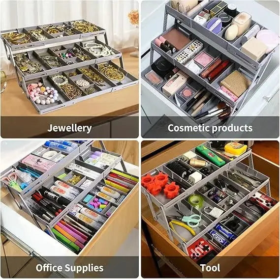 Space Saving 3 Tier Drawer Organizer System
