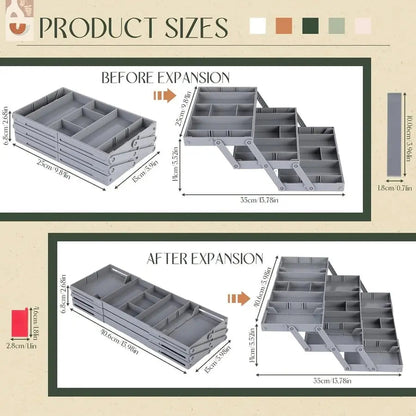 Space Saving 3 Tier Drawer Organizer System