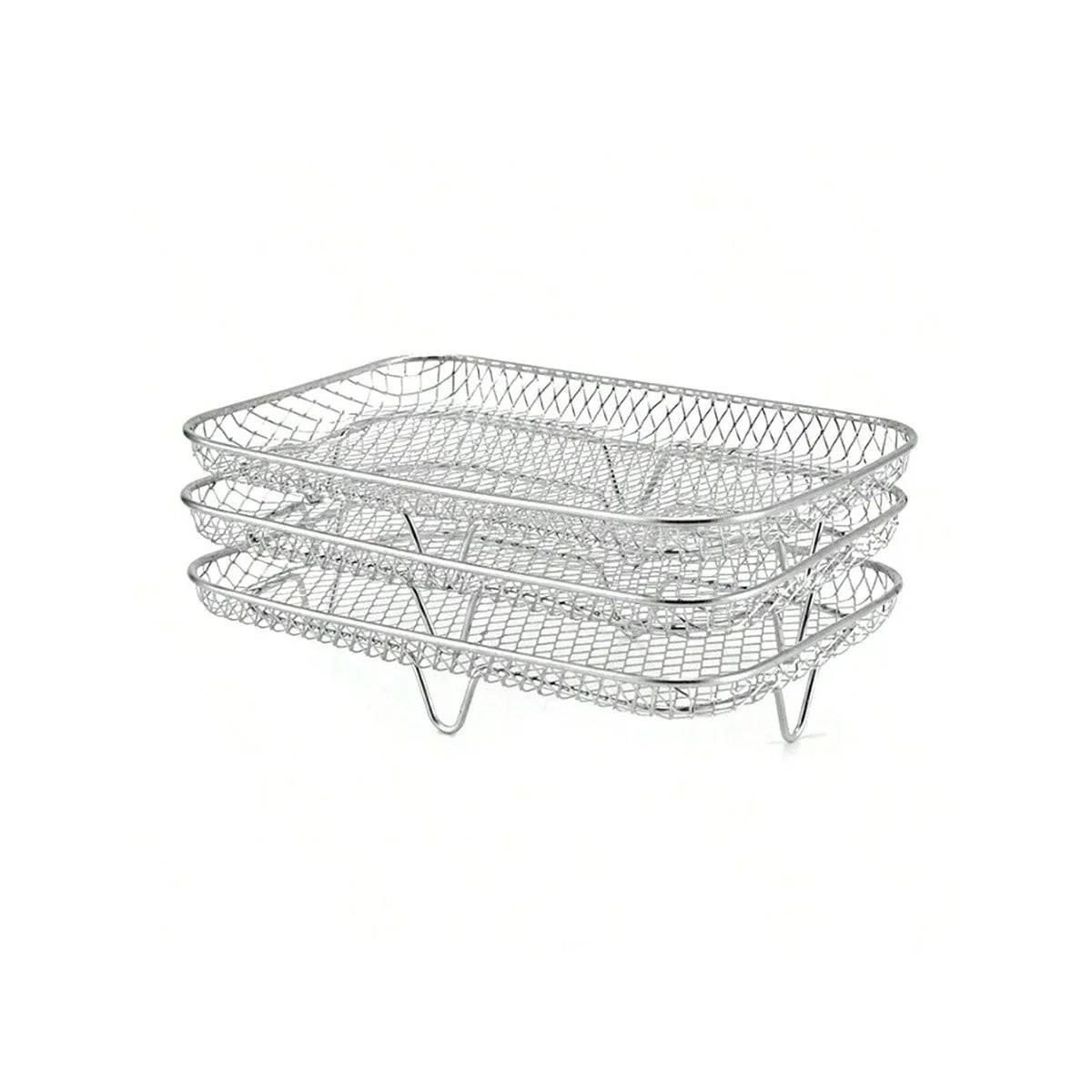 Space Saving 3 Layer Metal Air Fryer Tray
