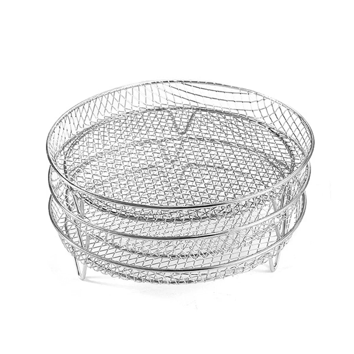 Space Saving 3 Layer Metal Air Fryer Tray