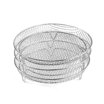 Space Saving 3 Layer Metal Air Fryer Tray
