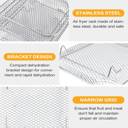 Space Saving 3 Layer Metal Air Fryer Tray