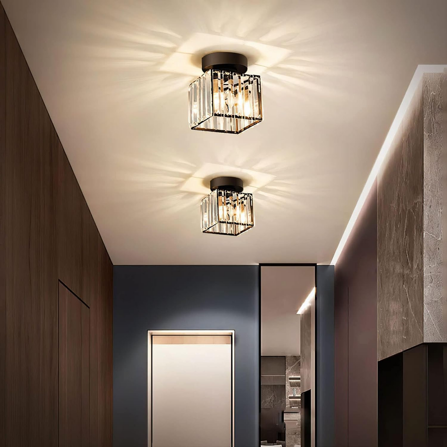 Luxurious Sparkling Crystal Ceiling Light