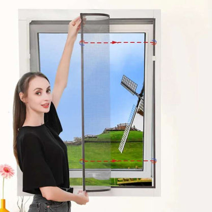 Magnetic Window Mosquito Screen with Fine Mesh Netting