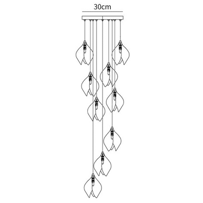 Unique Floral Drop Pendant Light