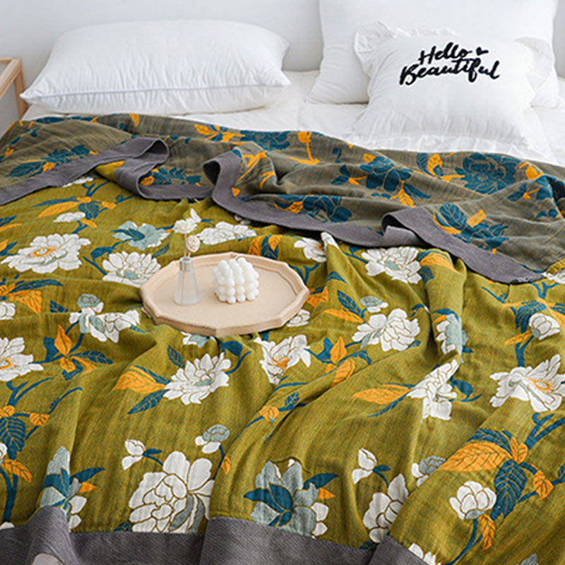 Colorful Floral Reversible Quilt