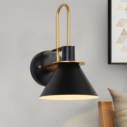 Modern Wall Mount Bedside Conical Lamp