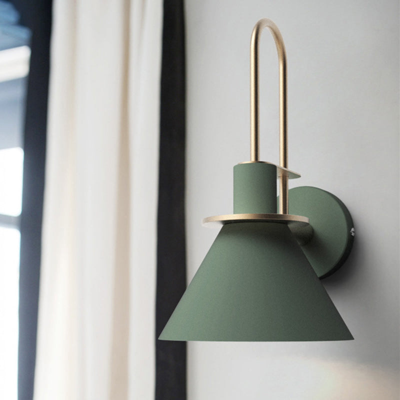 Modern Wall Mount Bedside Conical Lamp