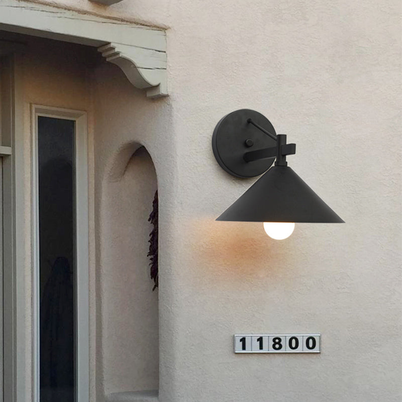 Rustic Outdoor Wall Lantern in Black or Brass Finish