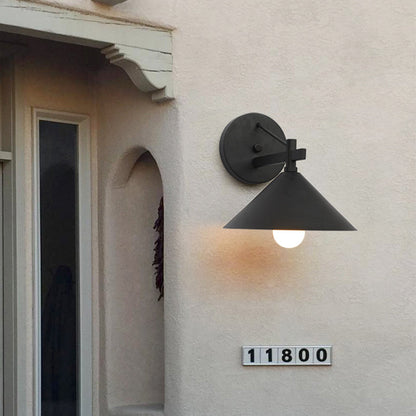 Rustic Outdoor Wall Lantern in Black or Brass Finish