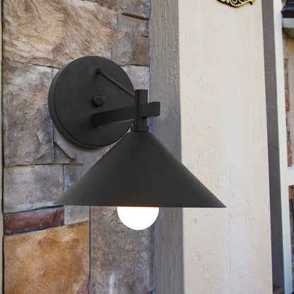 Rustic Outdoor Wall Lantern in Black or Brass Finish