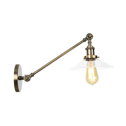 Classic 1 Light Wall Lamp with Glass Shade