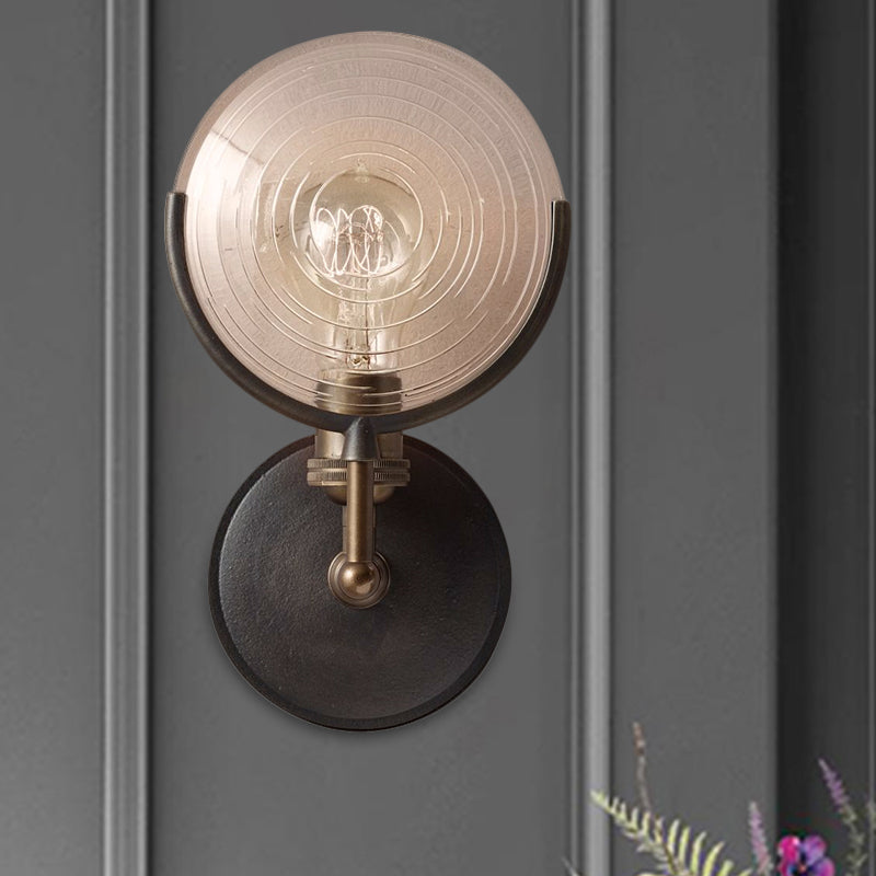 Classic Metal Wall Lamp with Frosted Glass Shade