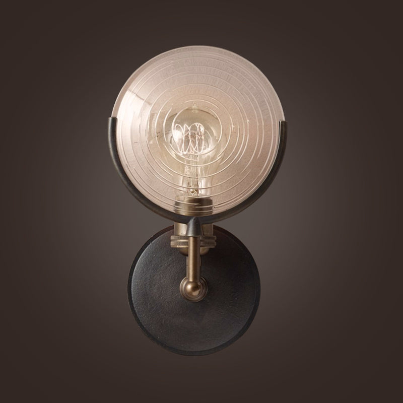 Classic Metal Wall Lamp with Frosted Glass Shade