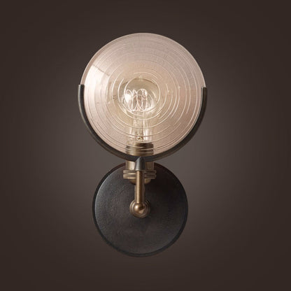 Classic Metal Wall Lamp with Frosted Glass Shade