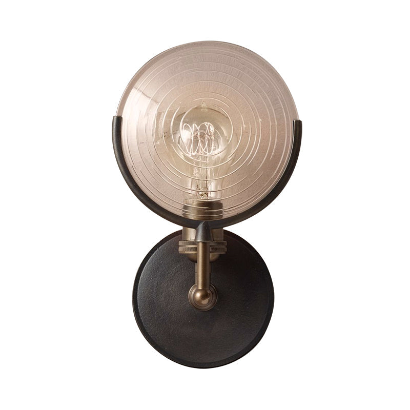 Classic Metal Wall Lamp with Frosted Glass Shade