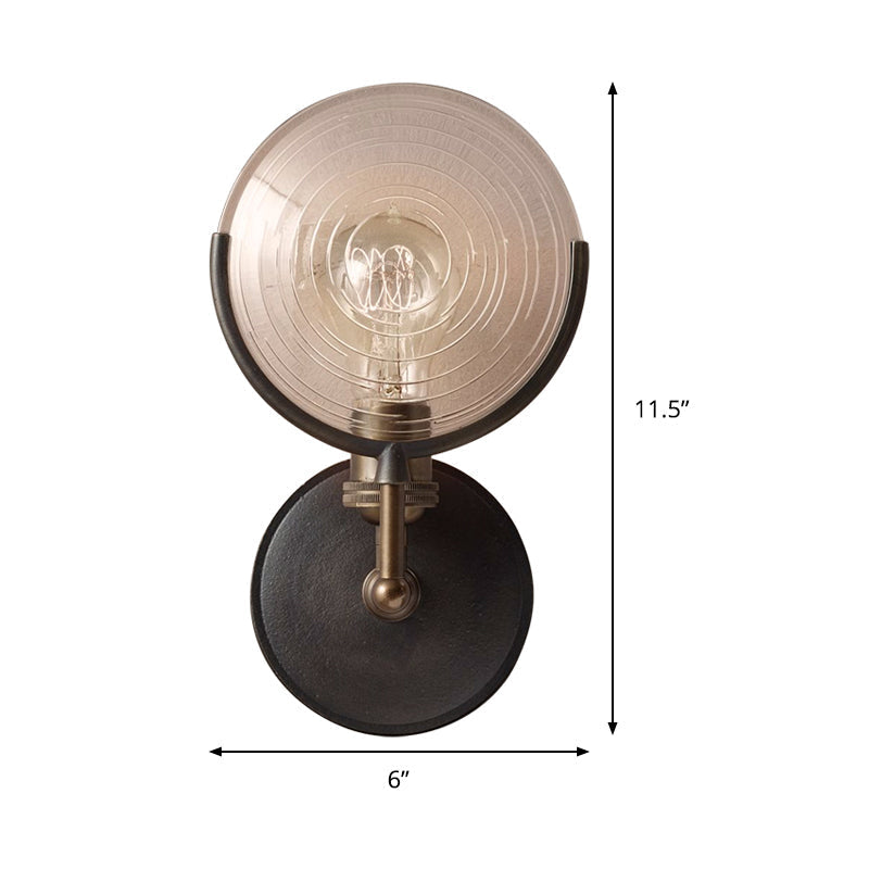 Classic Metal Wall Lamp with Frosted Glass Shade