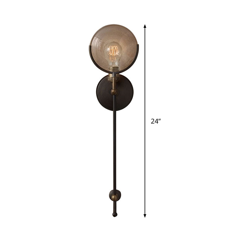Classic Metal Wall Lamp with Frosted Glass Shade