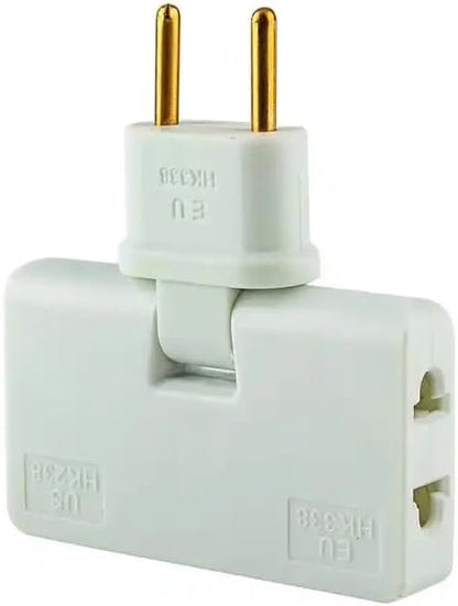 Flexible 3 Way EU Plug Adapter