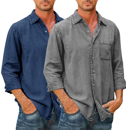 Classic Mens Long Sleeve Dress Shirt