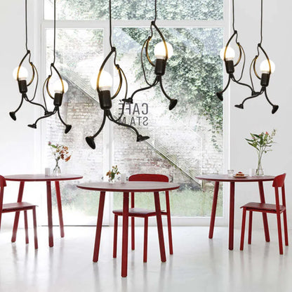Sleek Chrome Hanging Ceiling Lamp