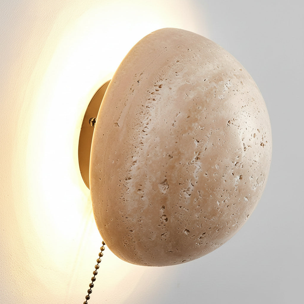 Natural Stone Round LED Wall Light