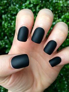 Dark Glossy Black Nail Polish