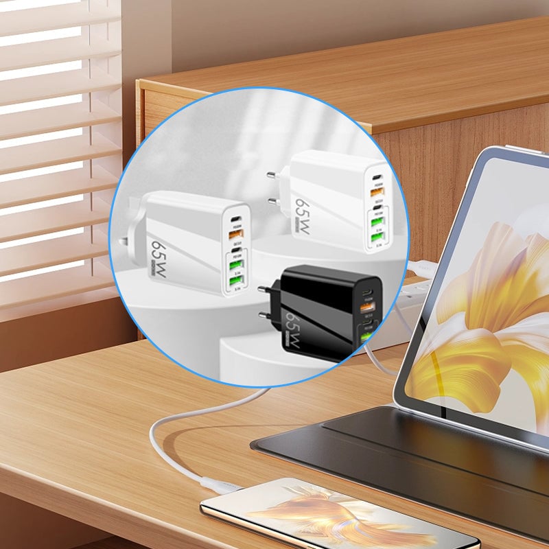 Compact 6 Port Fast USB Charger Adapter