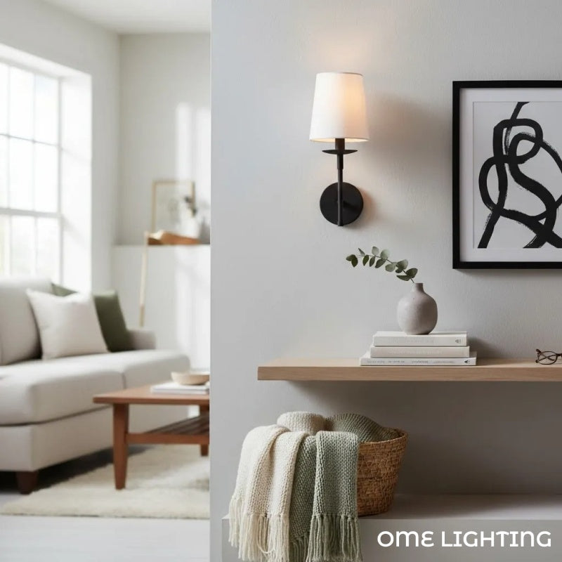 Rustic Metal Shade Wall Lamp