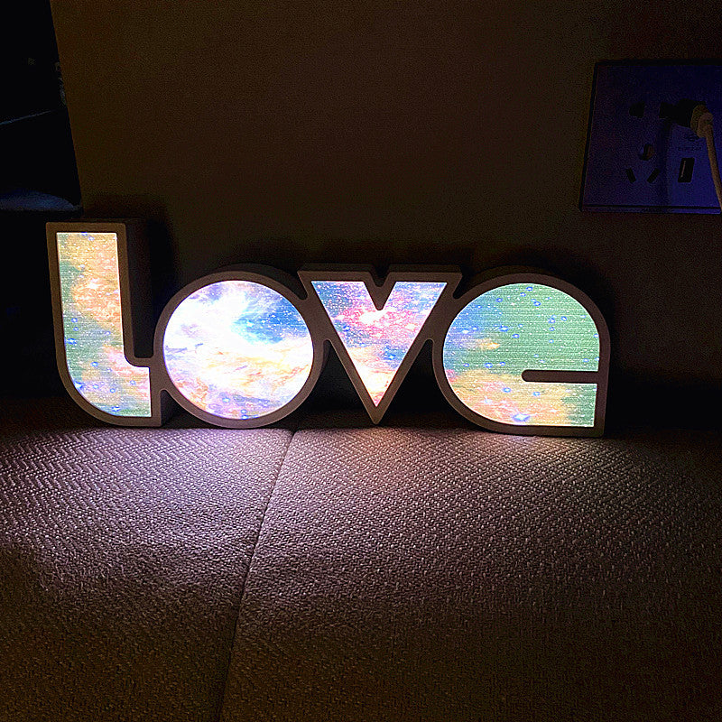 Stylish LED Letter Table Lamp for Bedroom Decor