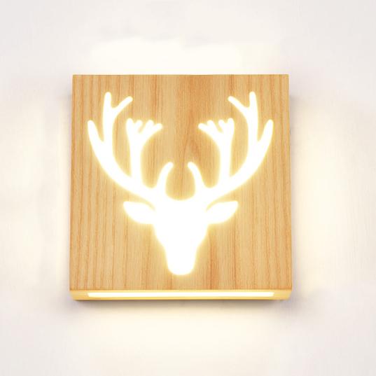 Stylish Wooden LED Wall Lamp