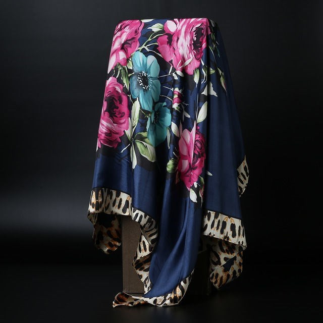 Big Soft Lightweight Square Silk Scarf