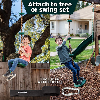 Fun Outdoor Tree Swing Playset with Rope and Platforms