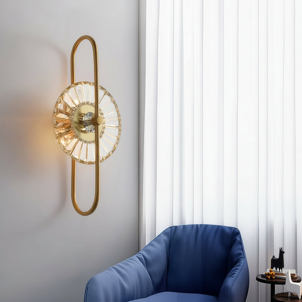 Luxury Crystal Gold Wall Light Fixture - Cofik
