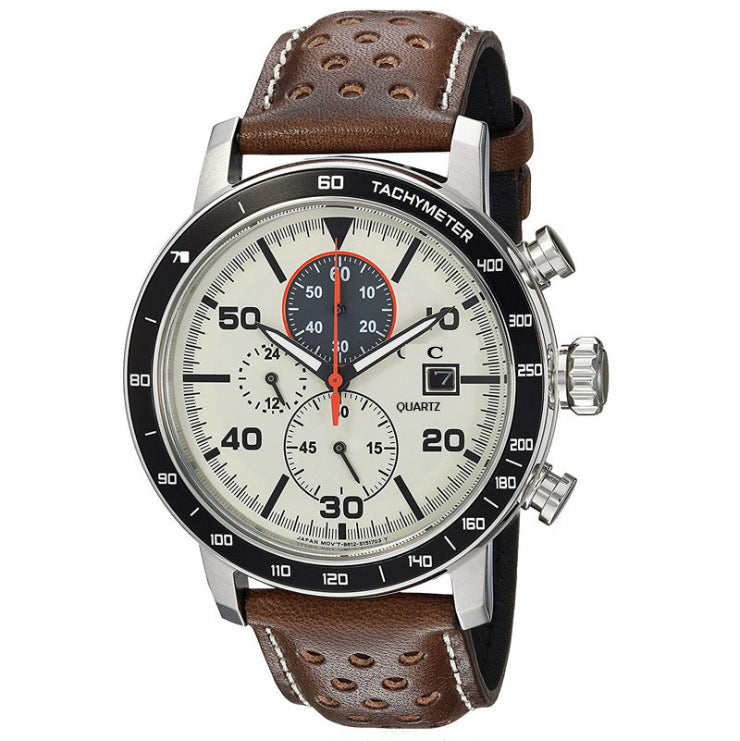 Stylish Mens Quartz Watch with Multiple Time Zones - Cofik